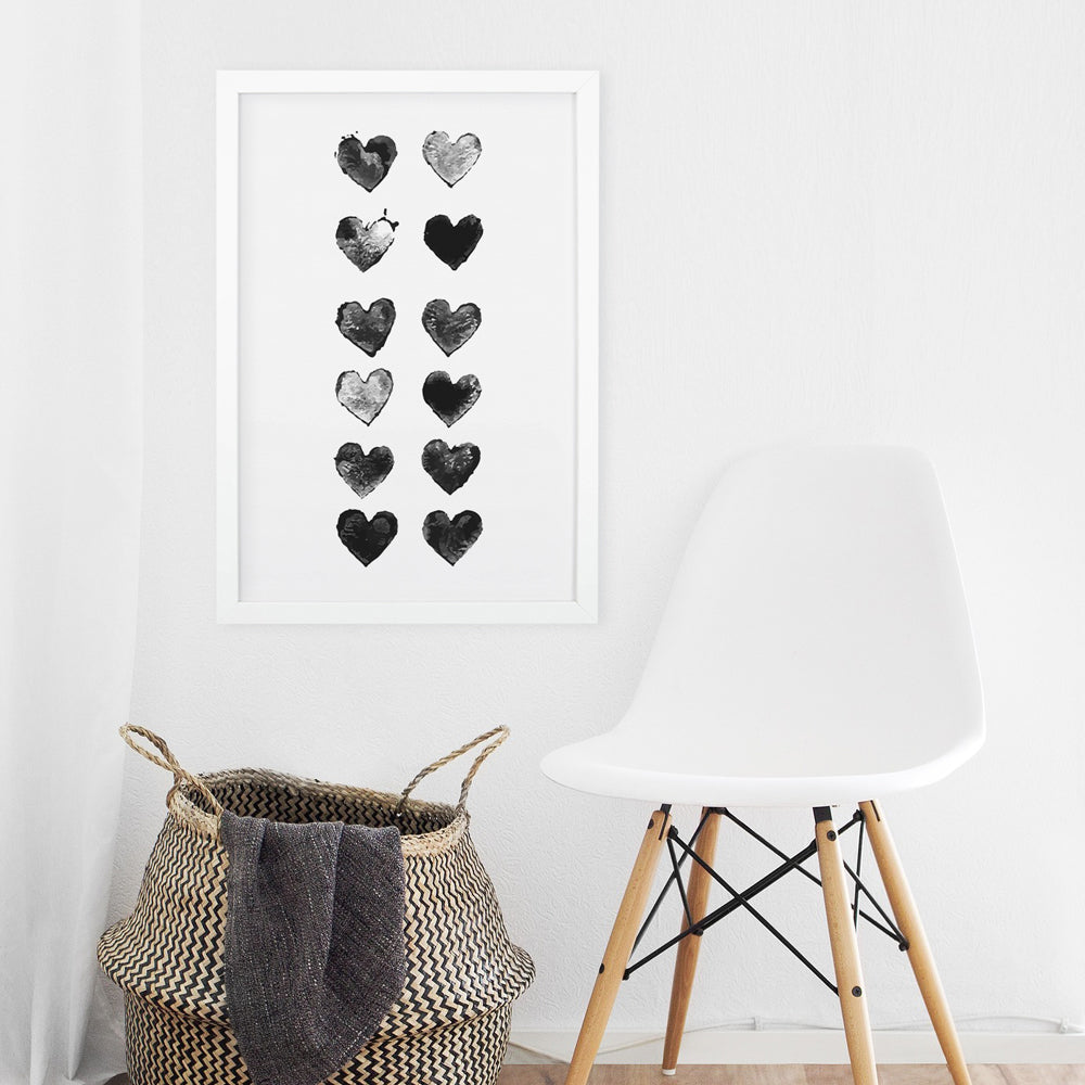 Dark Wood Heart Wall Decor