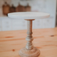 White Marble Top & Wooden Display Stands