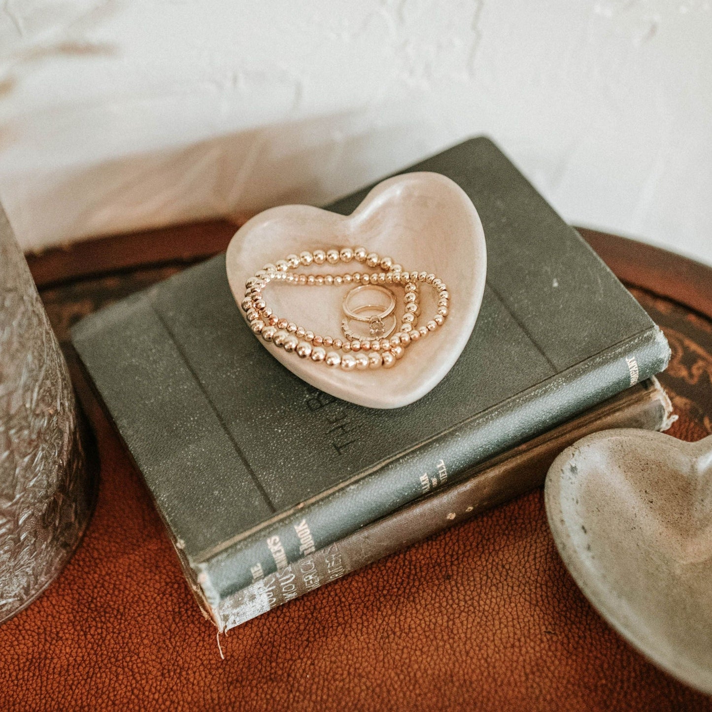 Carved Stone Heart Bowls