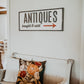 Antiques Vintage Wooden Sign