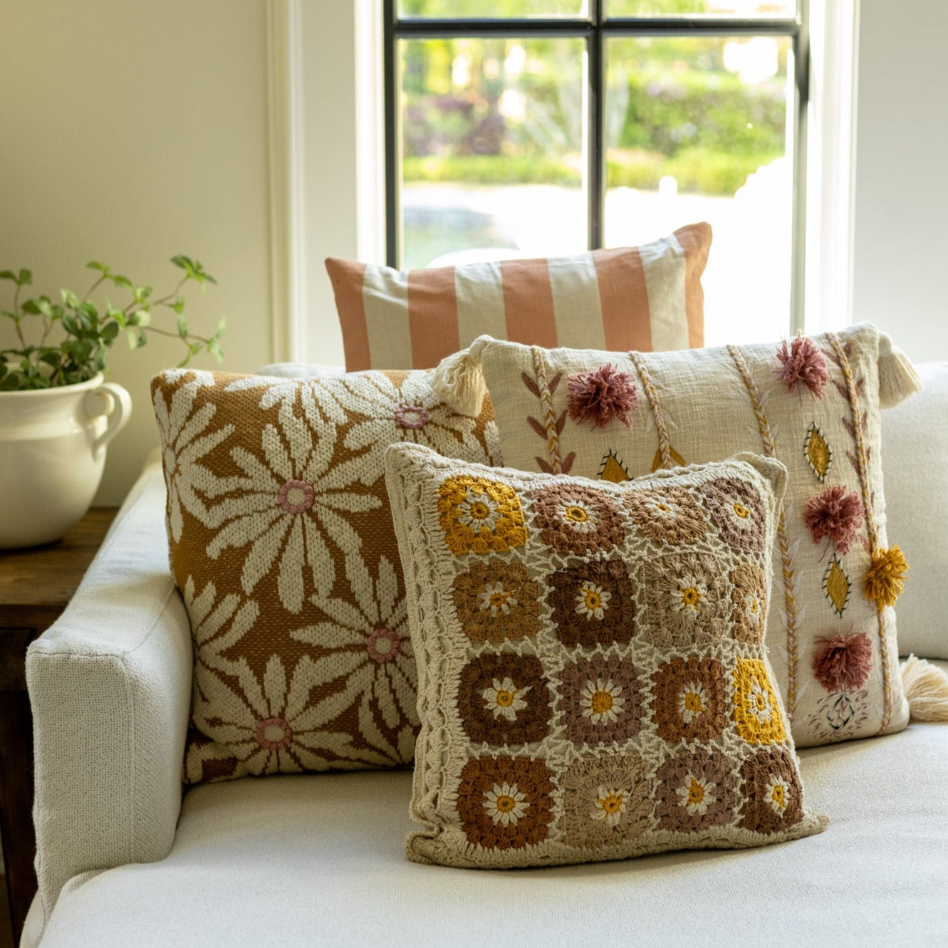 Granny Square Pillow