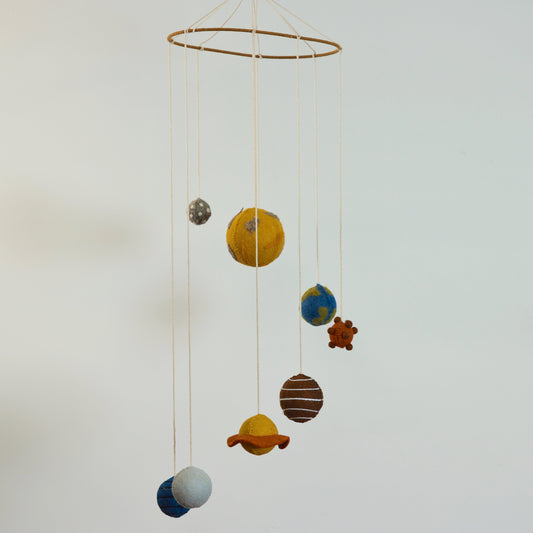 Handmade Felt Planet Mobile