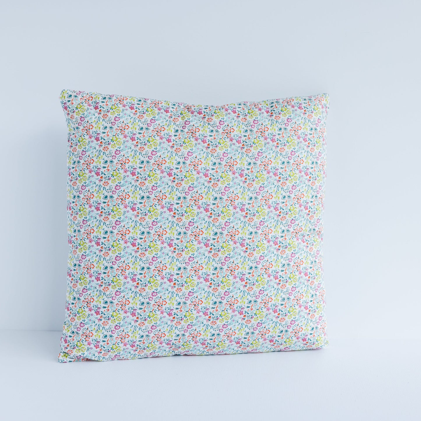 Cotton Printed Pillow with Ditsy Floral Patterns