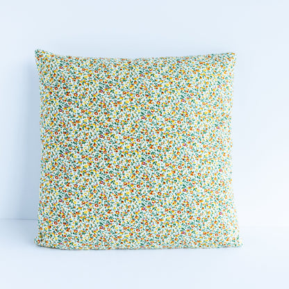 Cotton Printed Pillow with Ditsy Floral Patterns