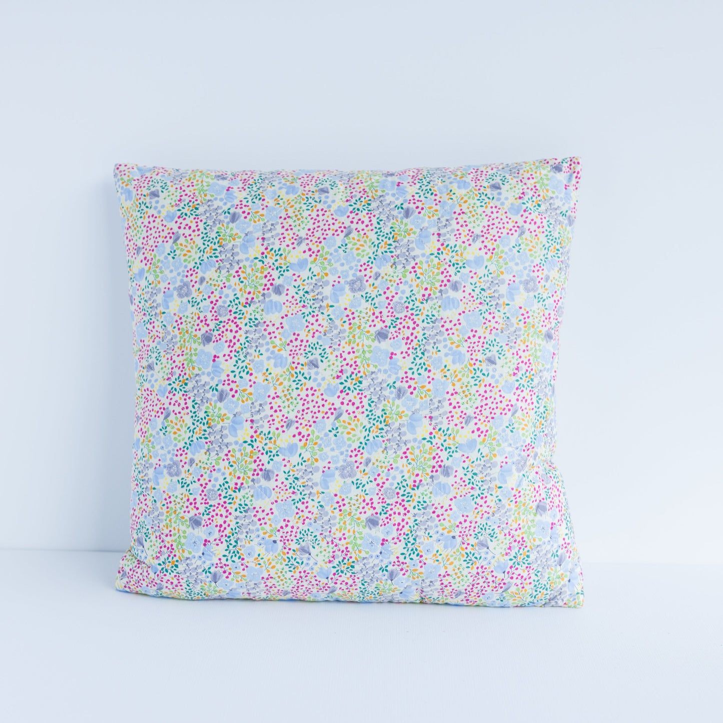 Cotton Printed Pillow with Ditsy Floral Patterns