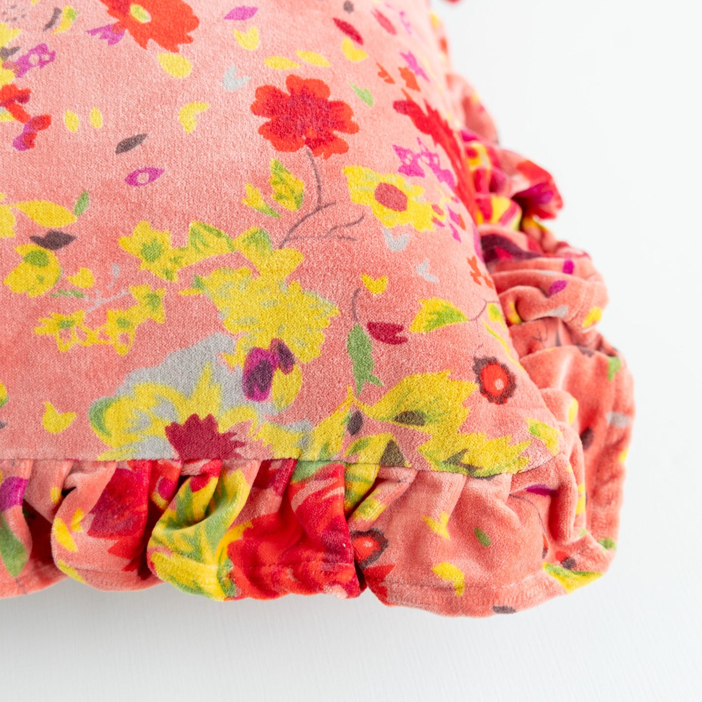 Velvet Floral Printed Pillow