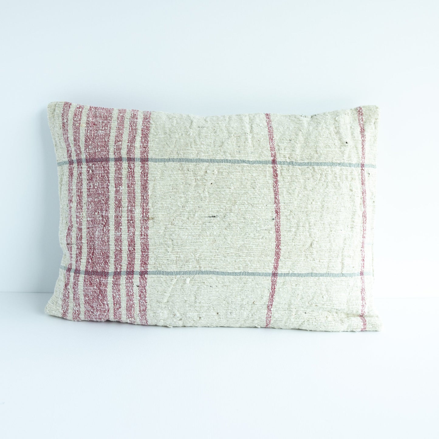 Red Plaid Lumbar Pillow