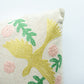 Chambray Lumbar Pillow with Bird Embroidery