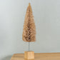 9" Bottle Brush Tree with Wood Block Base