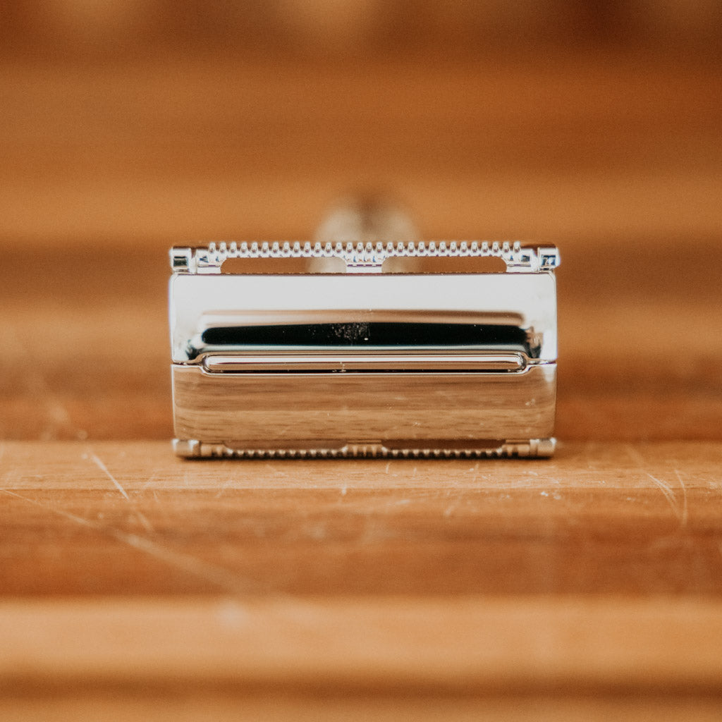 Chrome Safety Razor + 5 Blades