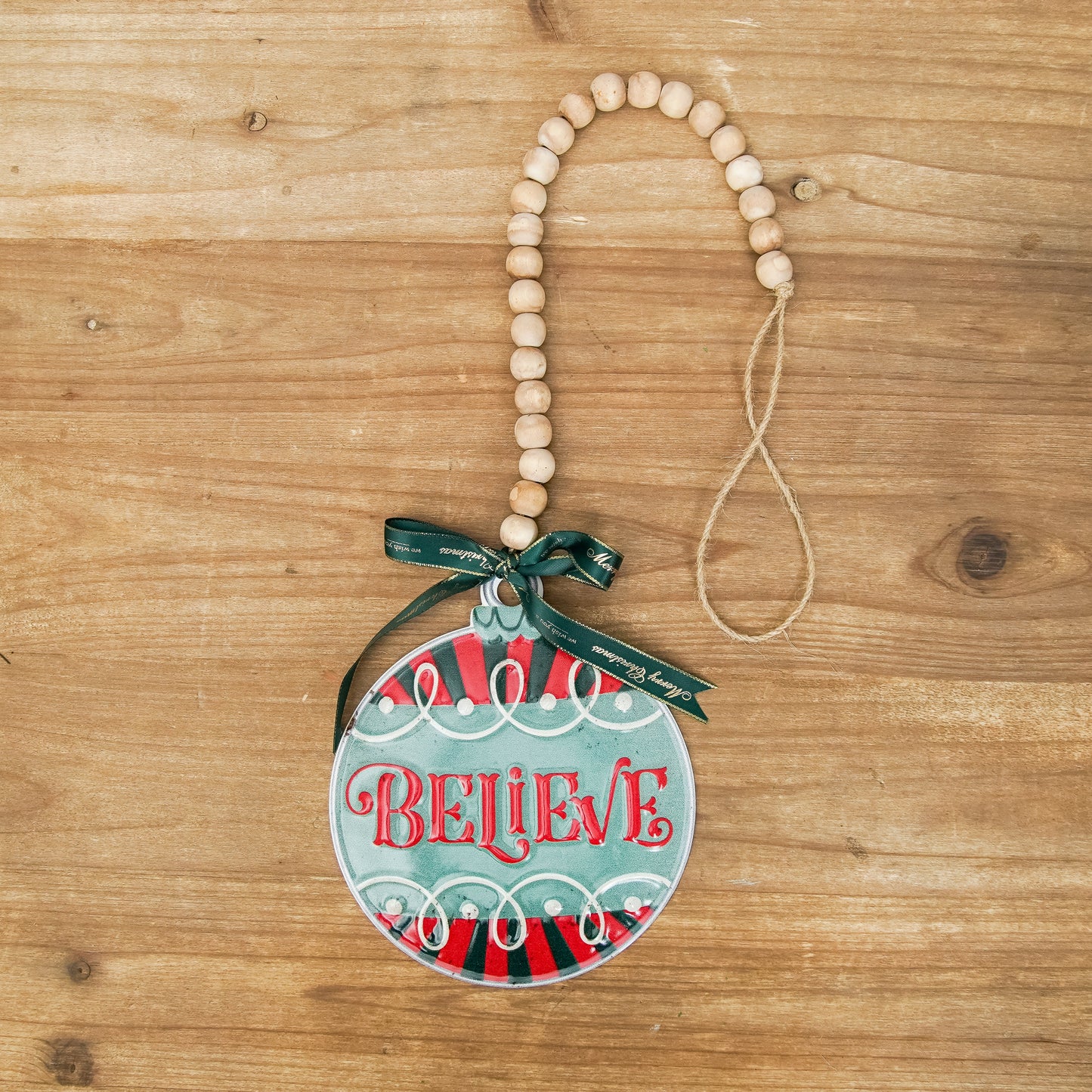 "Believe" Ornament Door Hanger