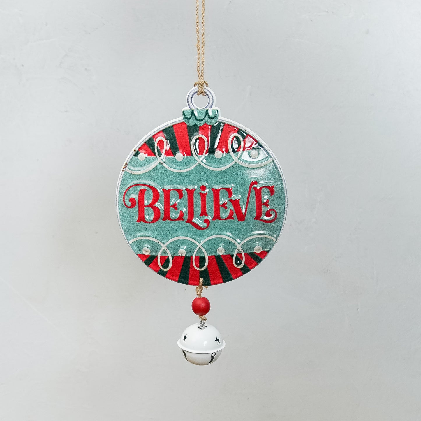 "Believe" Large Metal Ornament