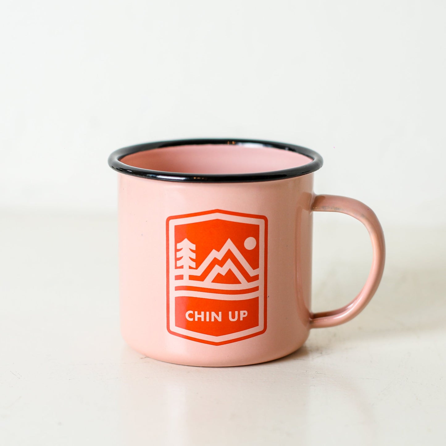 Chin Up Enamel Mug