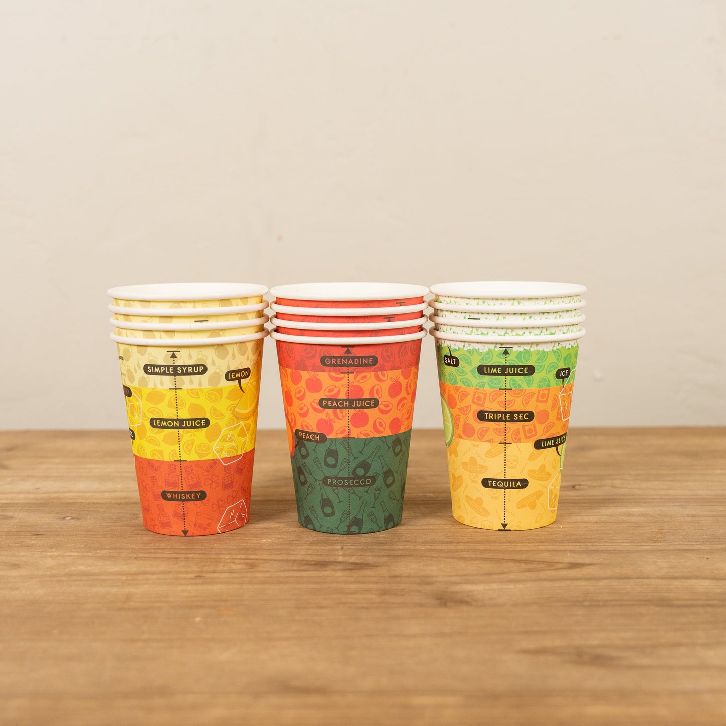 Cocktail Recipe Party Cups