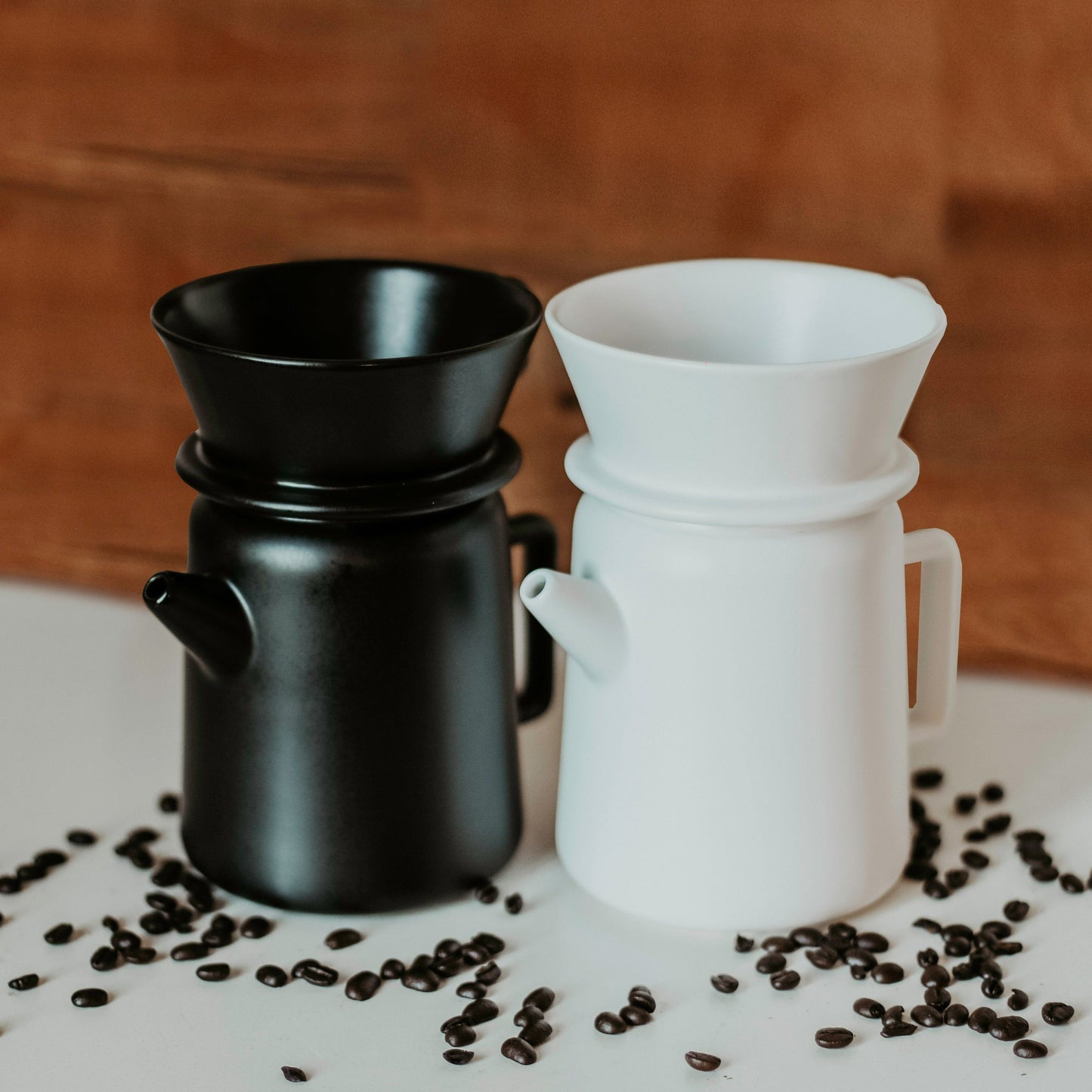 White Ceramic Pour Over Pot