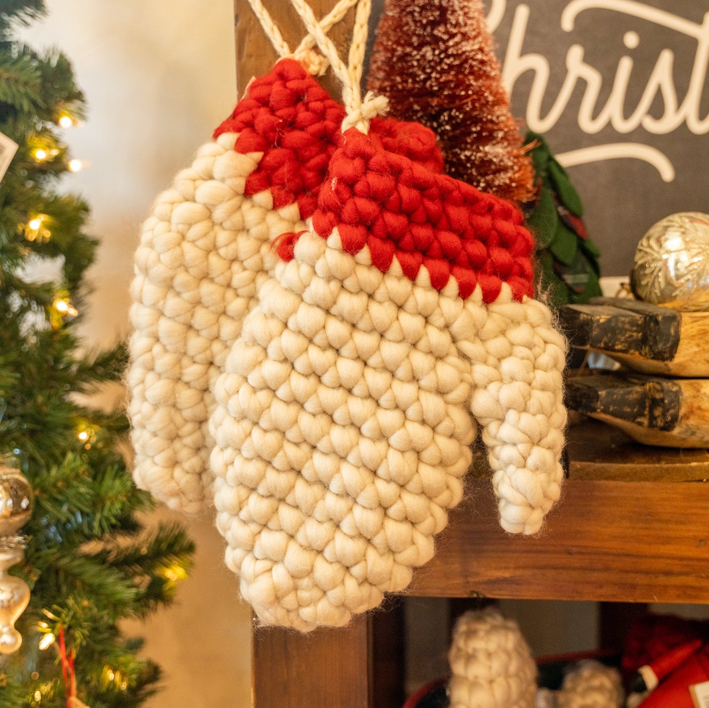 Crocheted Mitten Stocking