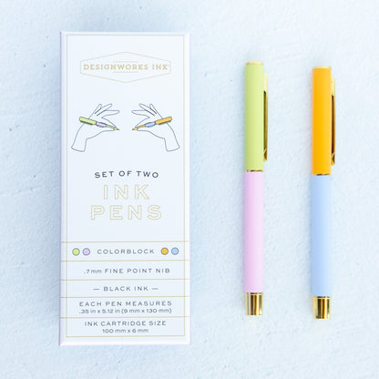 Color Block Pen Set