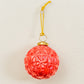 Embossed Glass Ball Ornaments, Set of 3