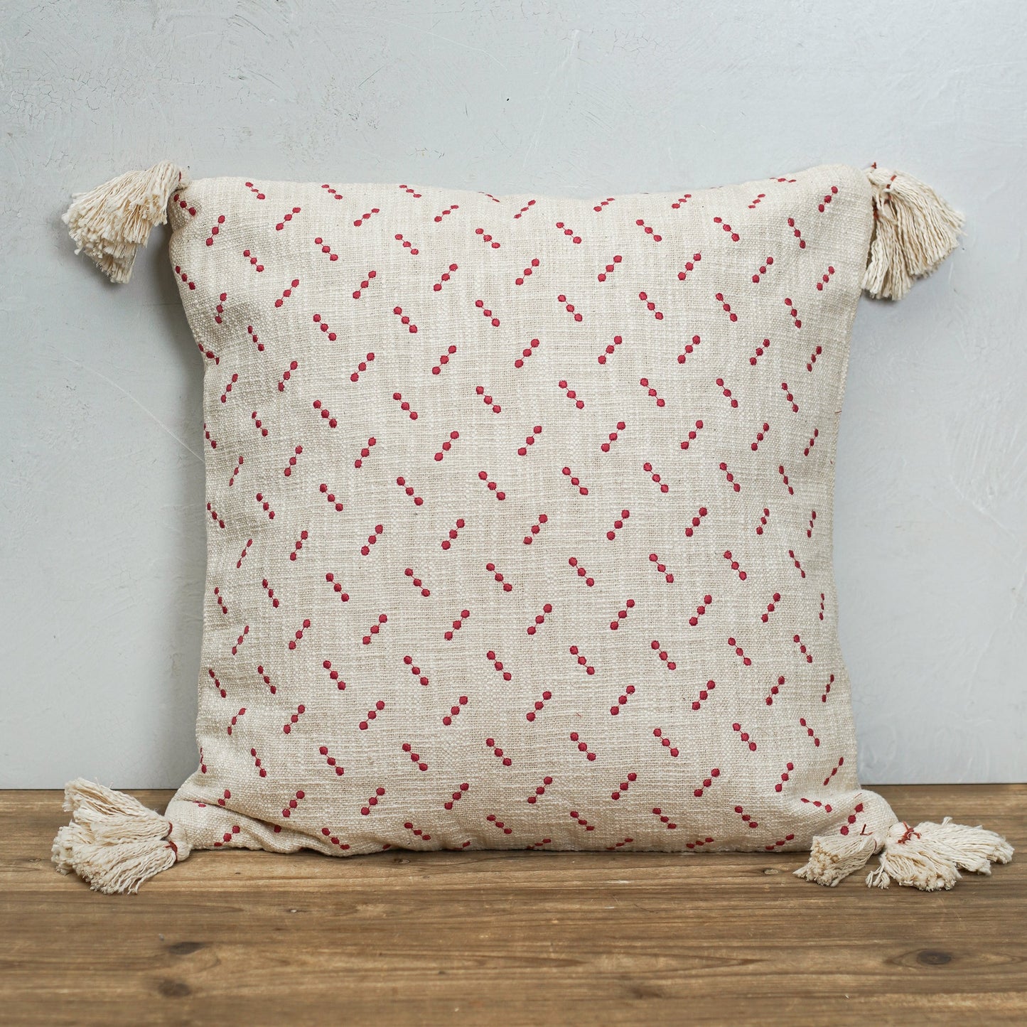 Embroidered Dot Pillow