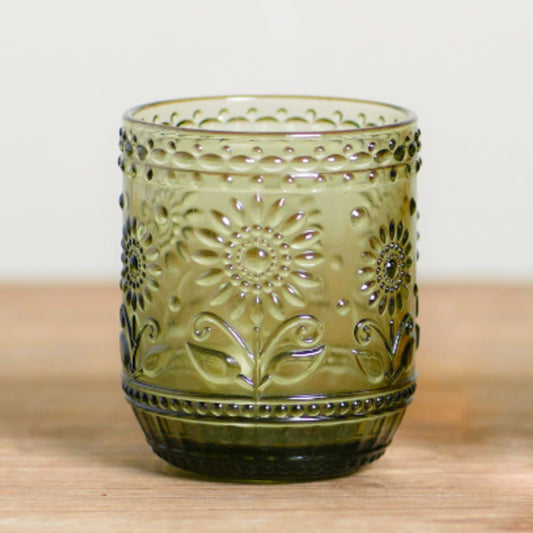 Flower Embossed Glass