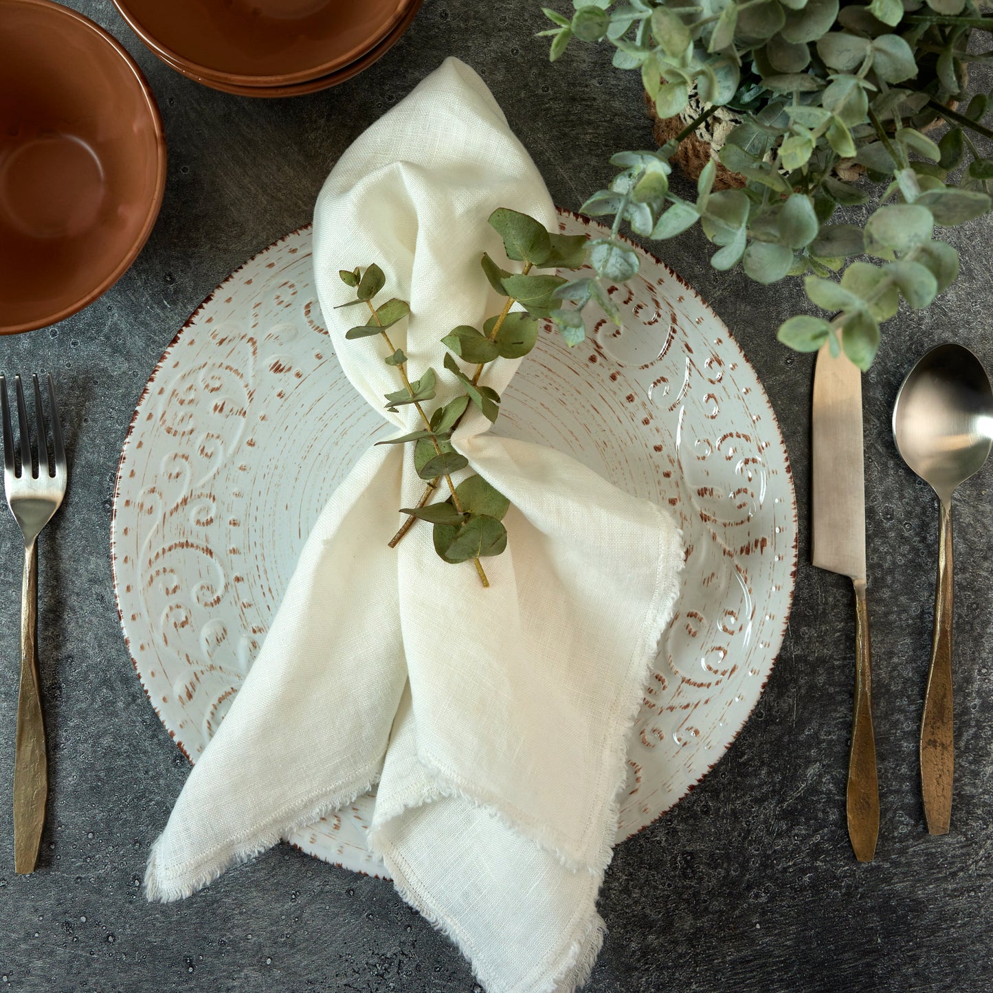 Fringed Stone Washed Napkin