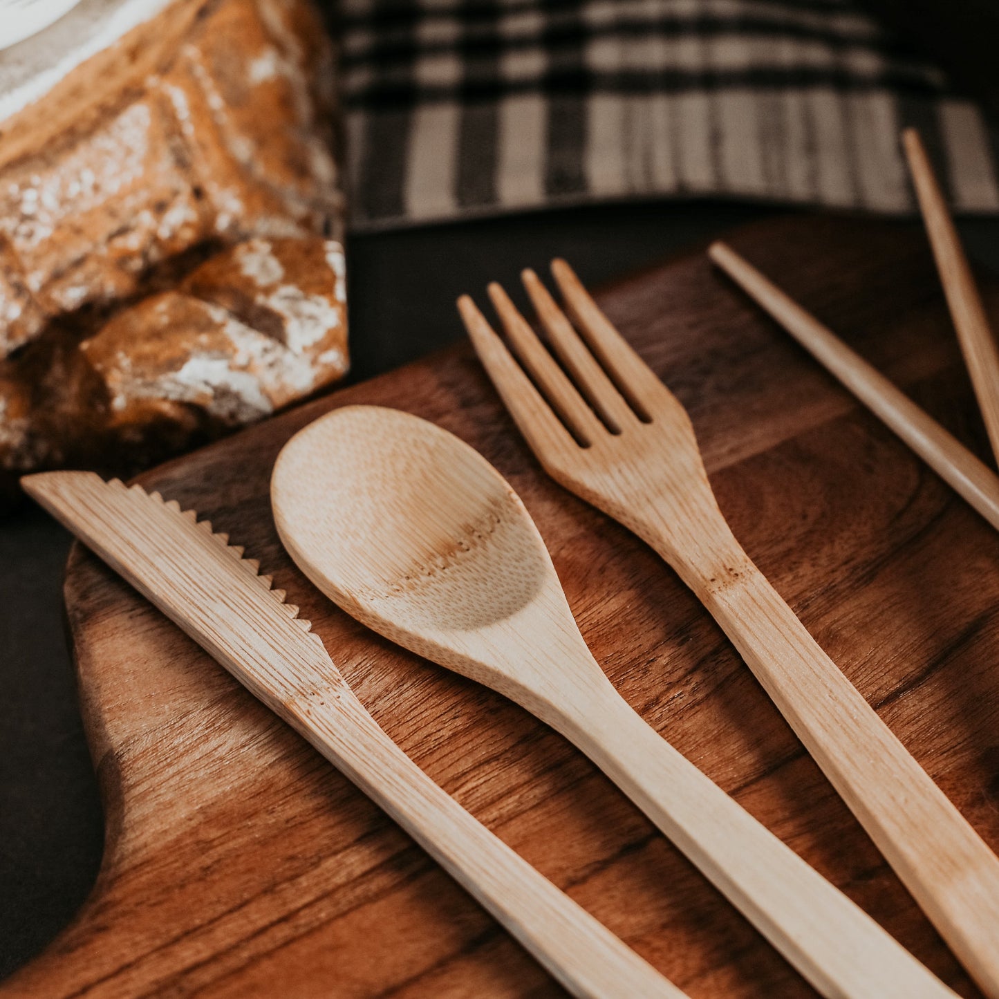 Travel Bamboo Cutlery Set