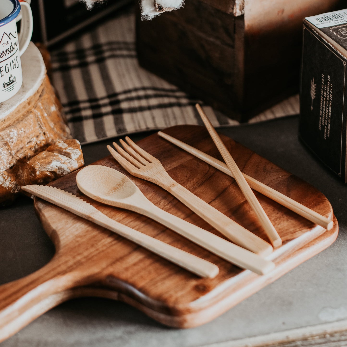 Travel Bamboo Cutlery Set