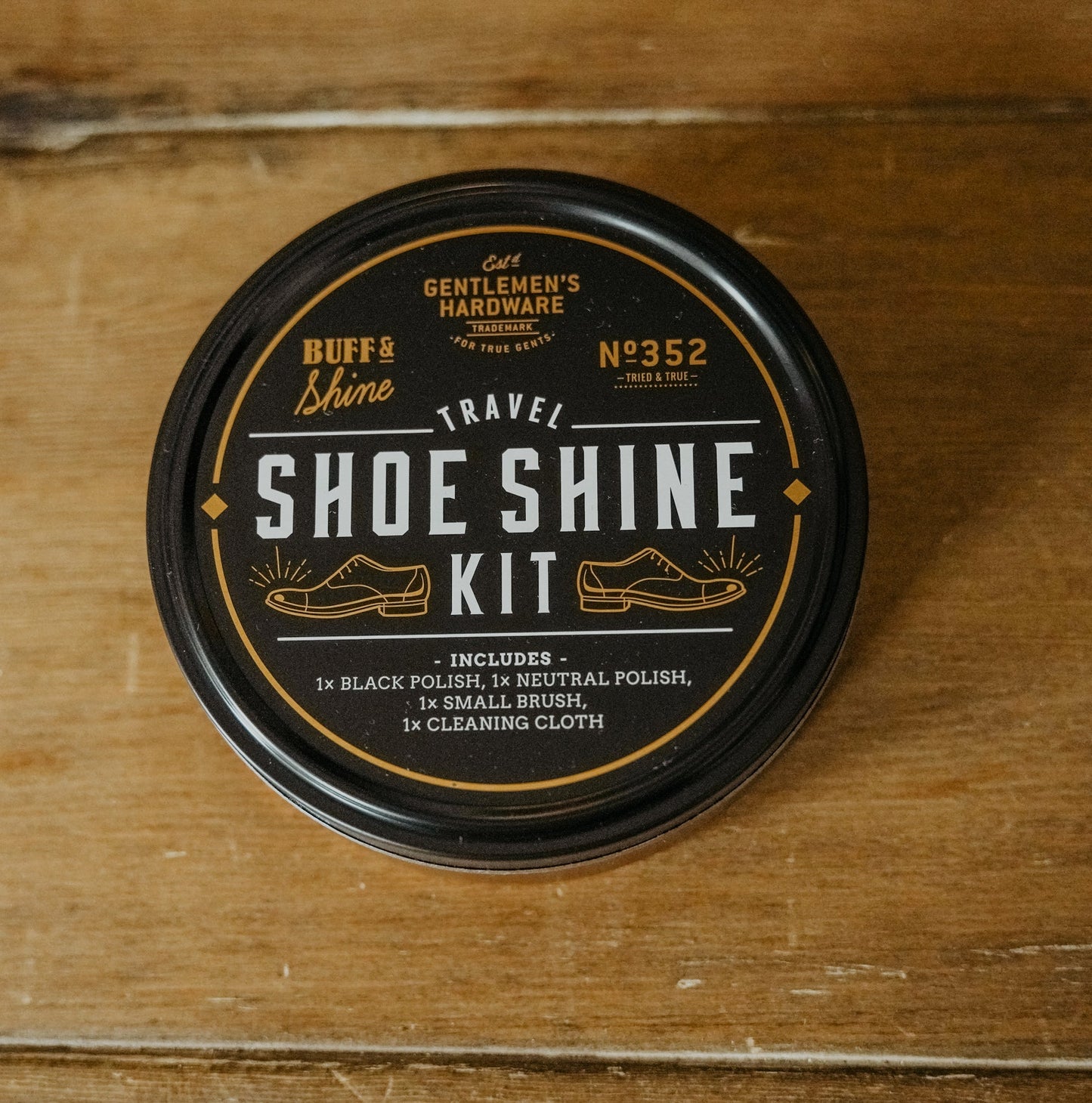 Travel Shoe Shine Tin