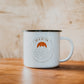 Up and At 'Em Enamel Mug