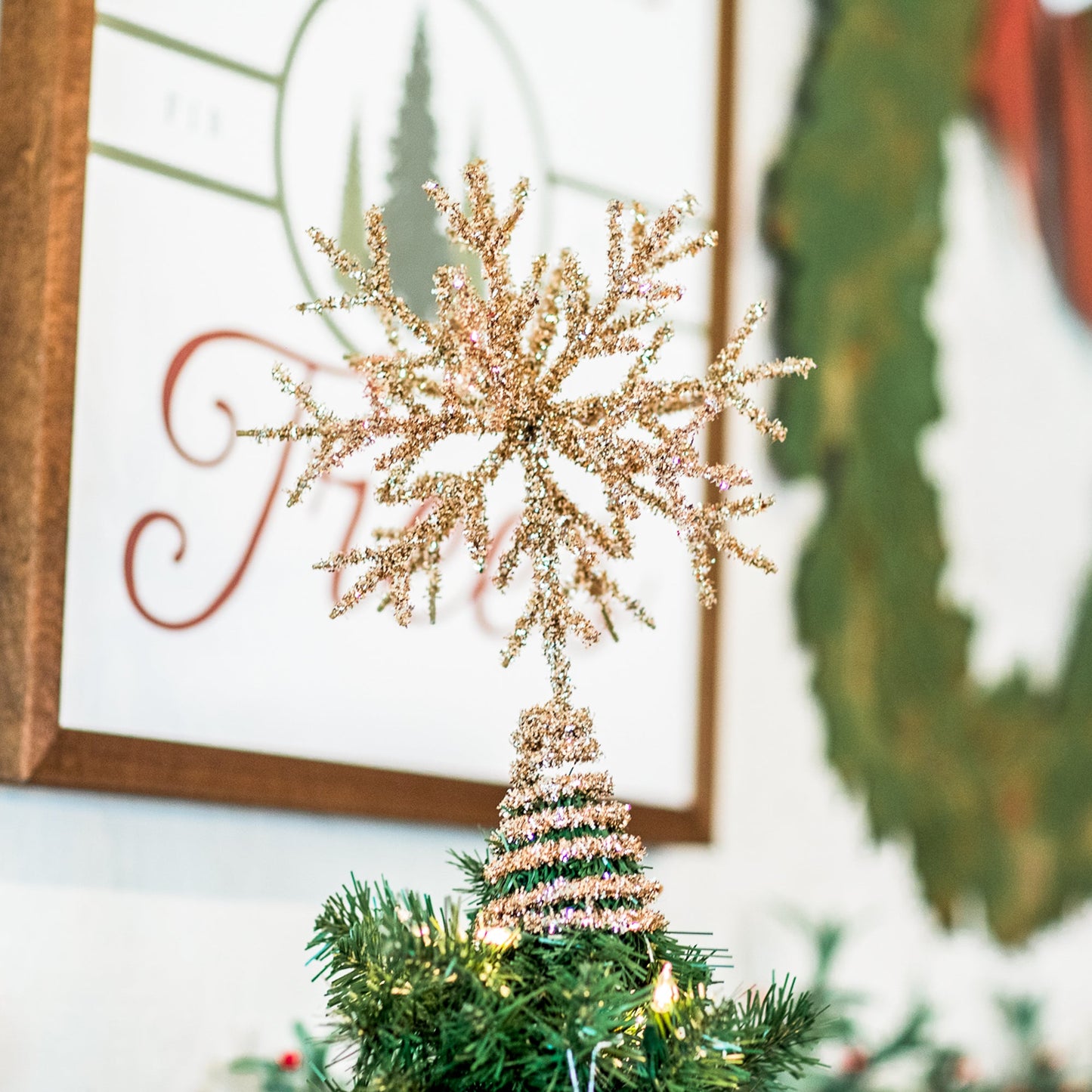 Glitter Snowflake Tree Topper