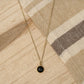 Gold Chain Necklace with Gemstone Pendant