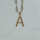 Gold Initial Link Necklace