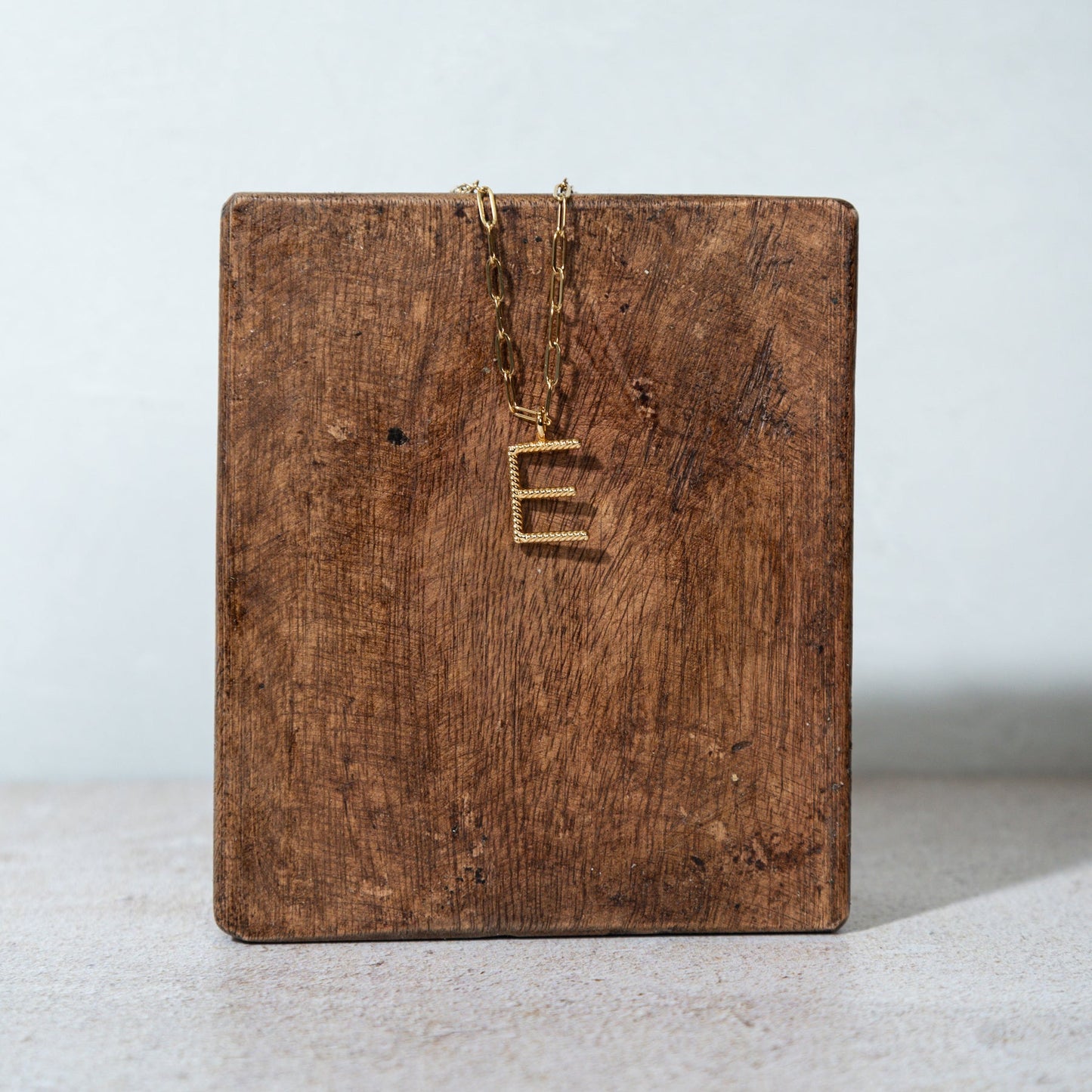 Gold Initial Link Necklace