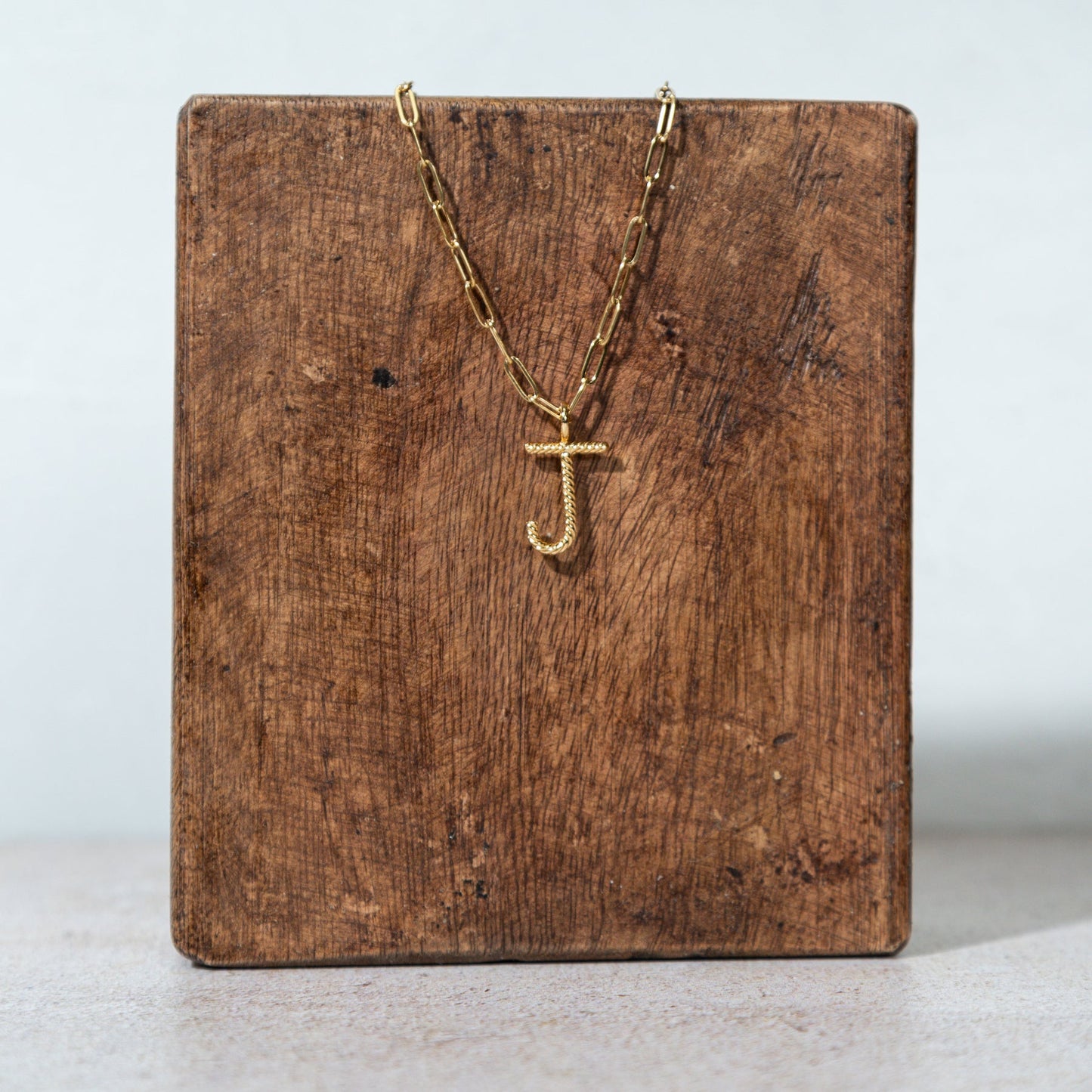 Gold Initial Link Necklace