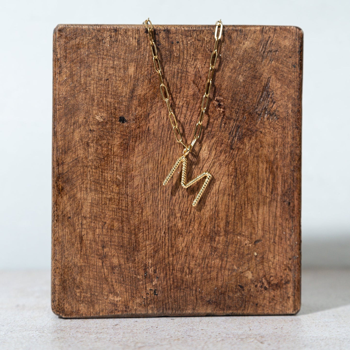 Gold Initial Link Necklace