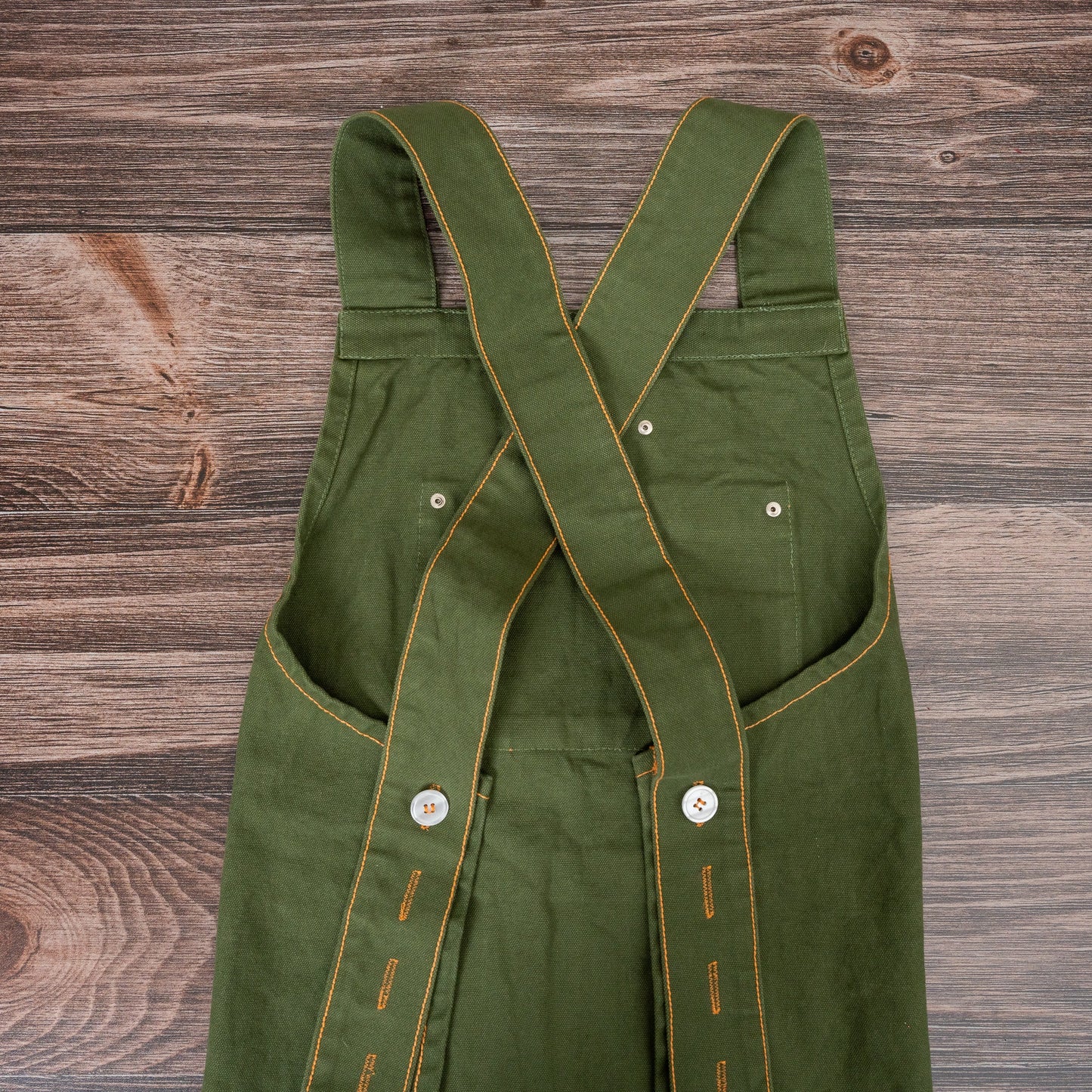 Green Cross Back Apron