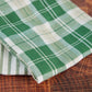 Green and White Waffle Weave Tea Towels