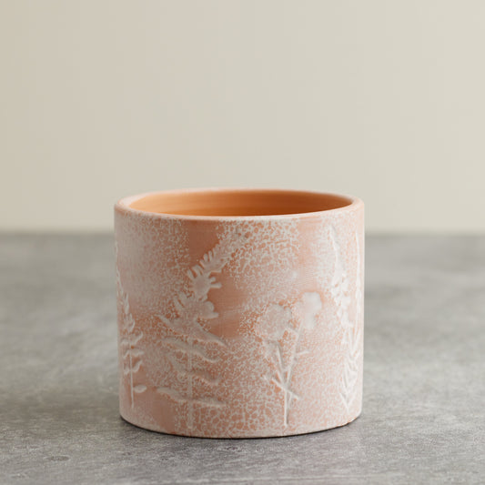 Herb Patterned Ceramic Planter