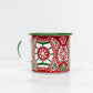 Holiday Geometric Pattern Enamelware Mug