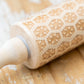 Holiday Pattern Carved Rolling Pin