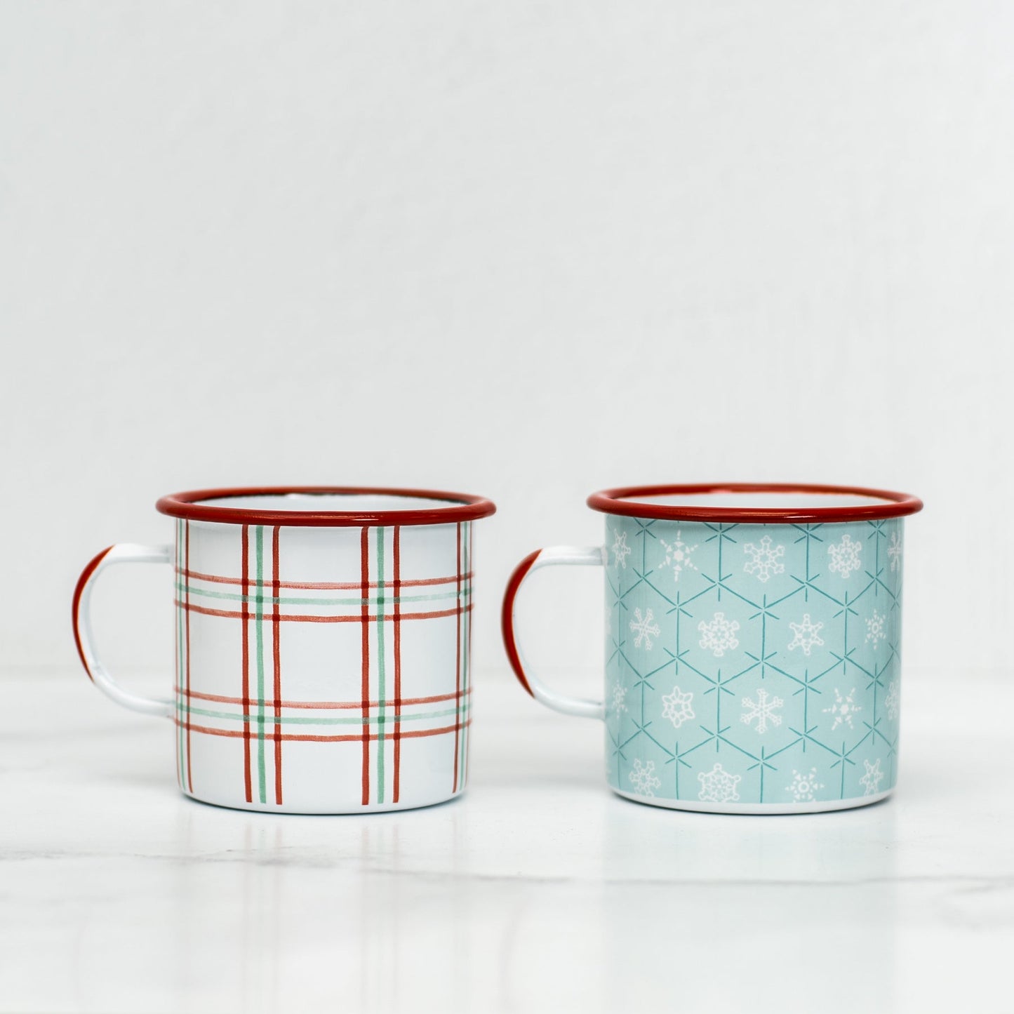 Holiday Pattern Enamelware Mug