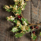 Green & Gold Holly Wreath with Berries