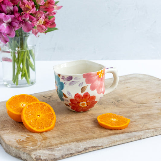 Painted Floral Mug