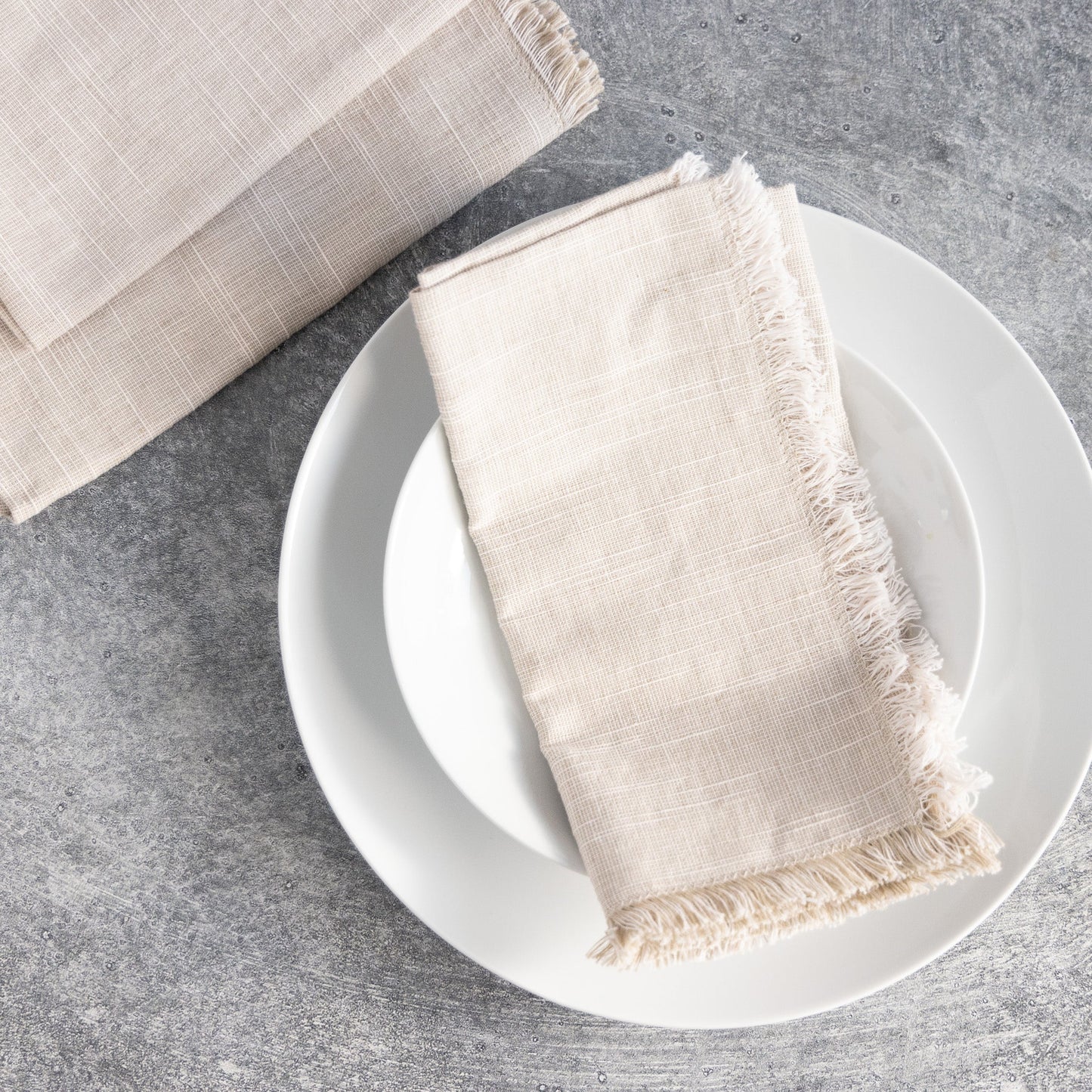 Square Cotton Napkin with Fringe