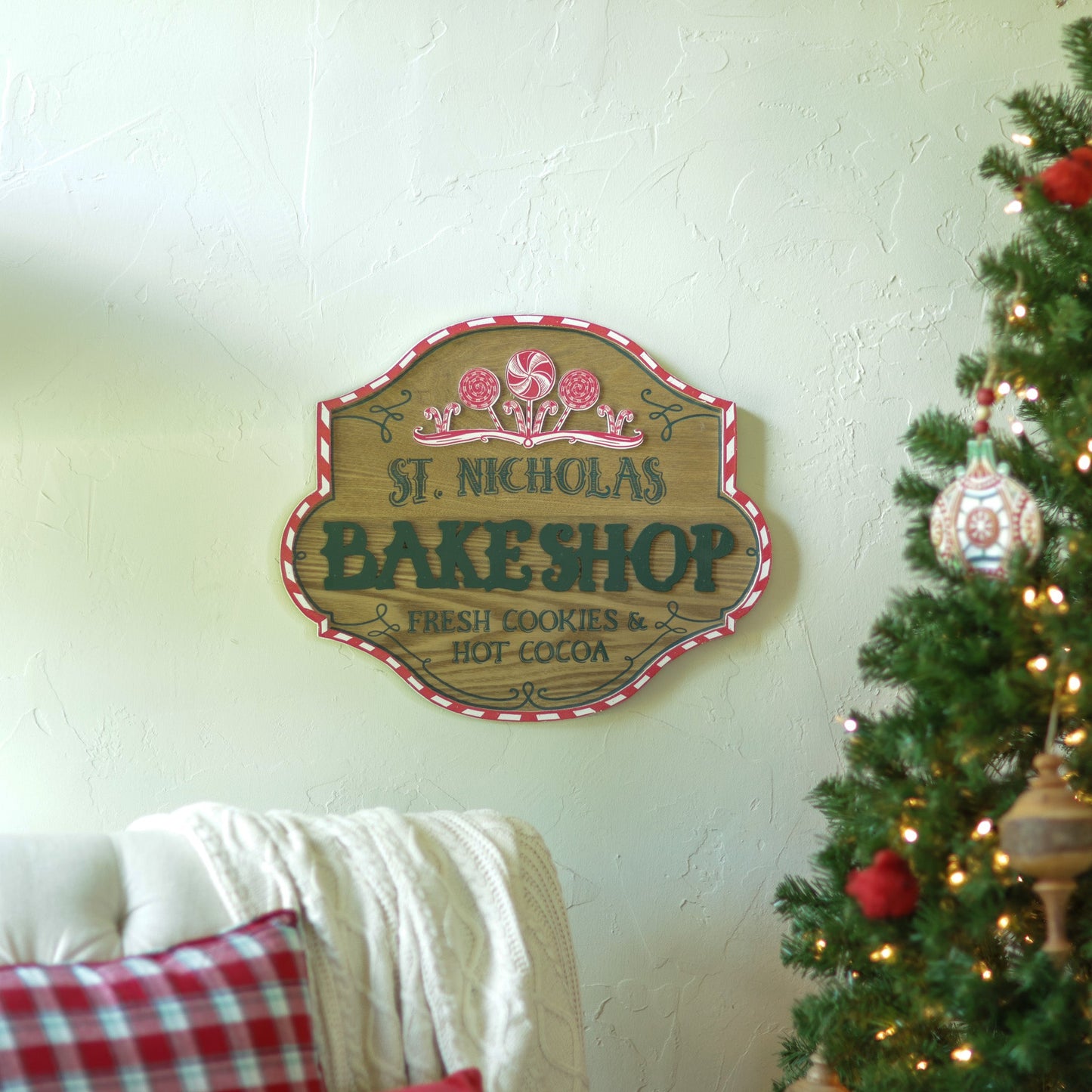 "St. Nicholas Bake Shop" Wood Sign