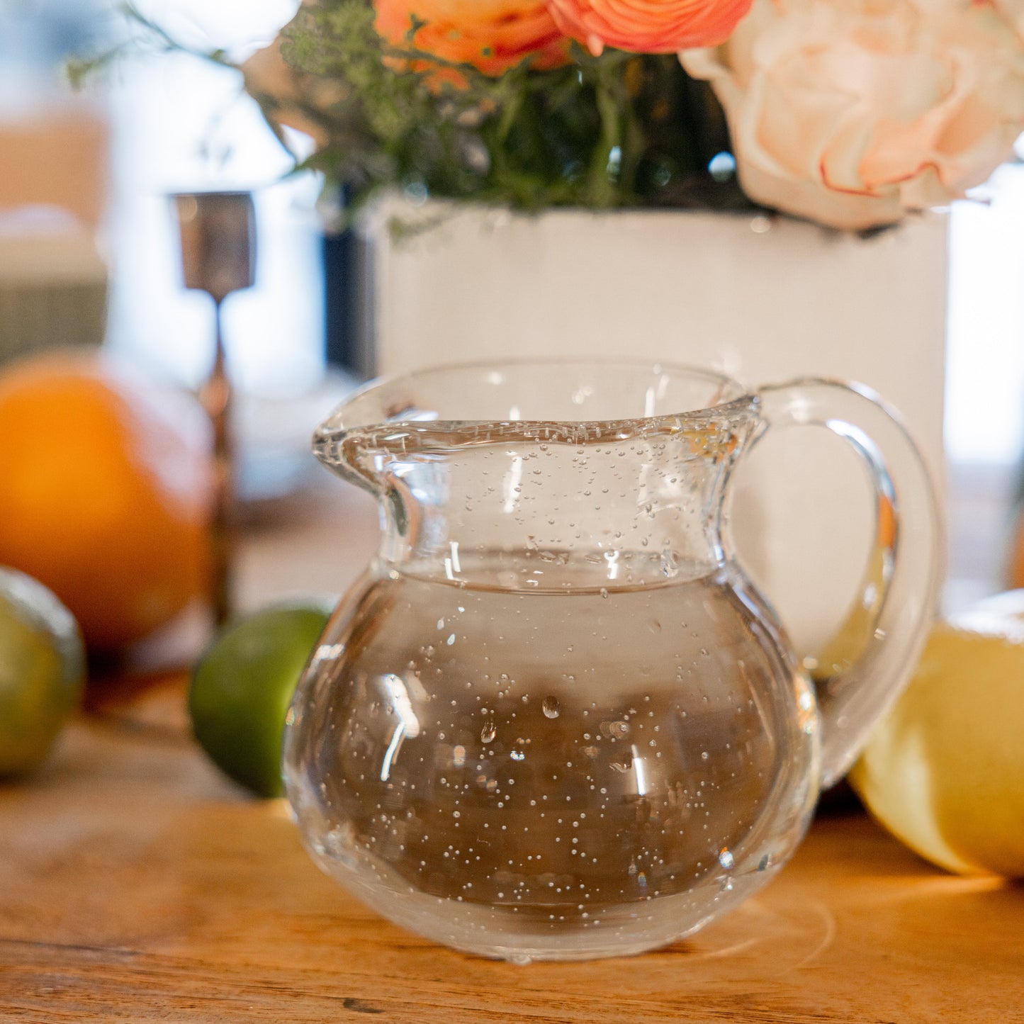 Seeded Glass Pitcher