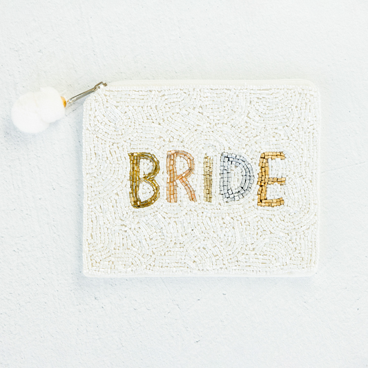 "Bride" Beaded Coin Pouch