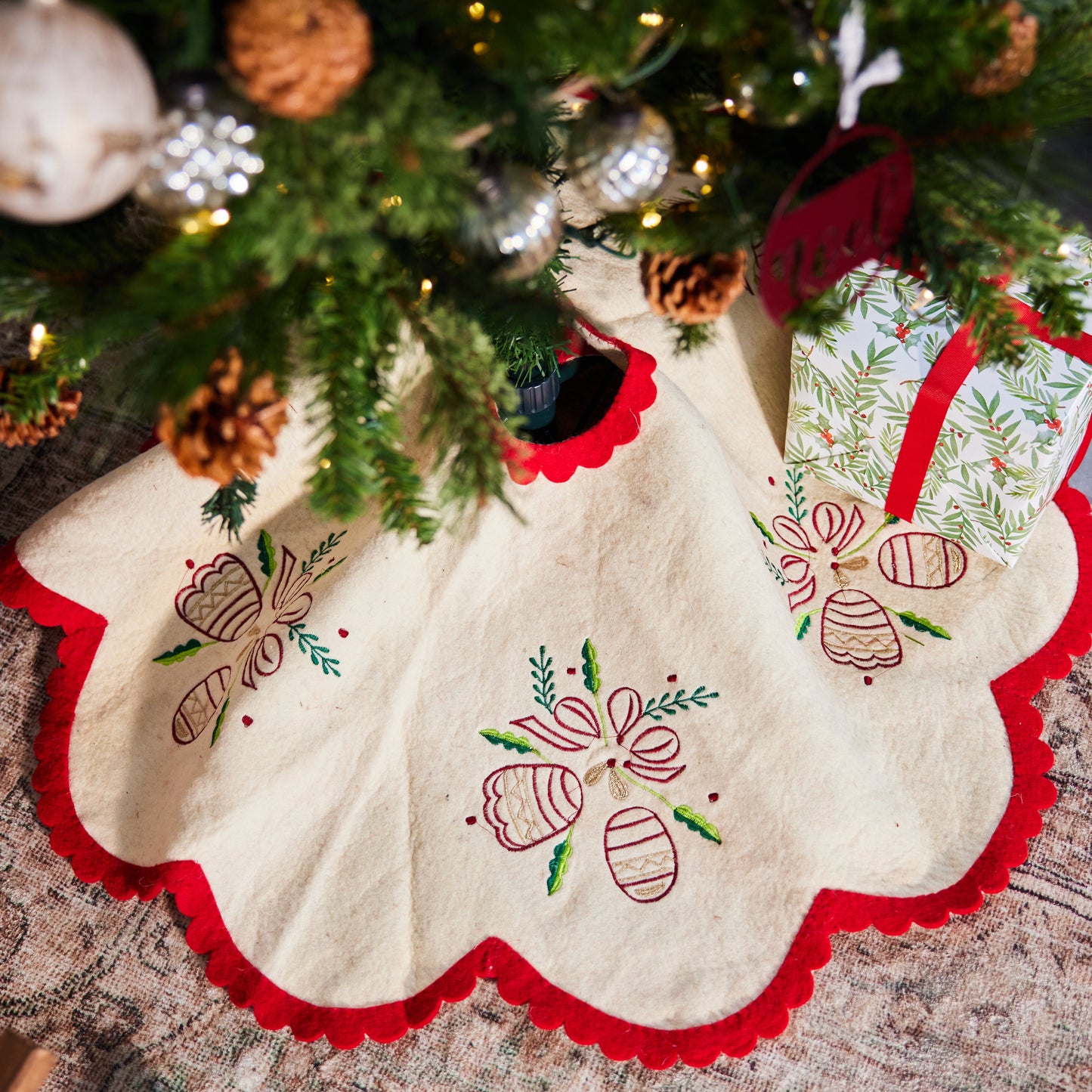 Red Bells Tree Skirt