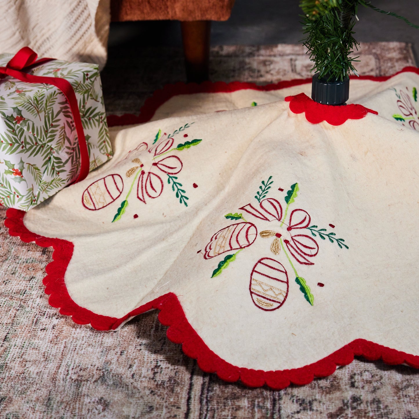 Red Bells Tree Skirt