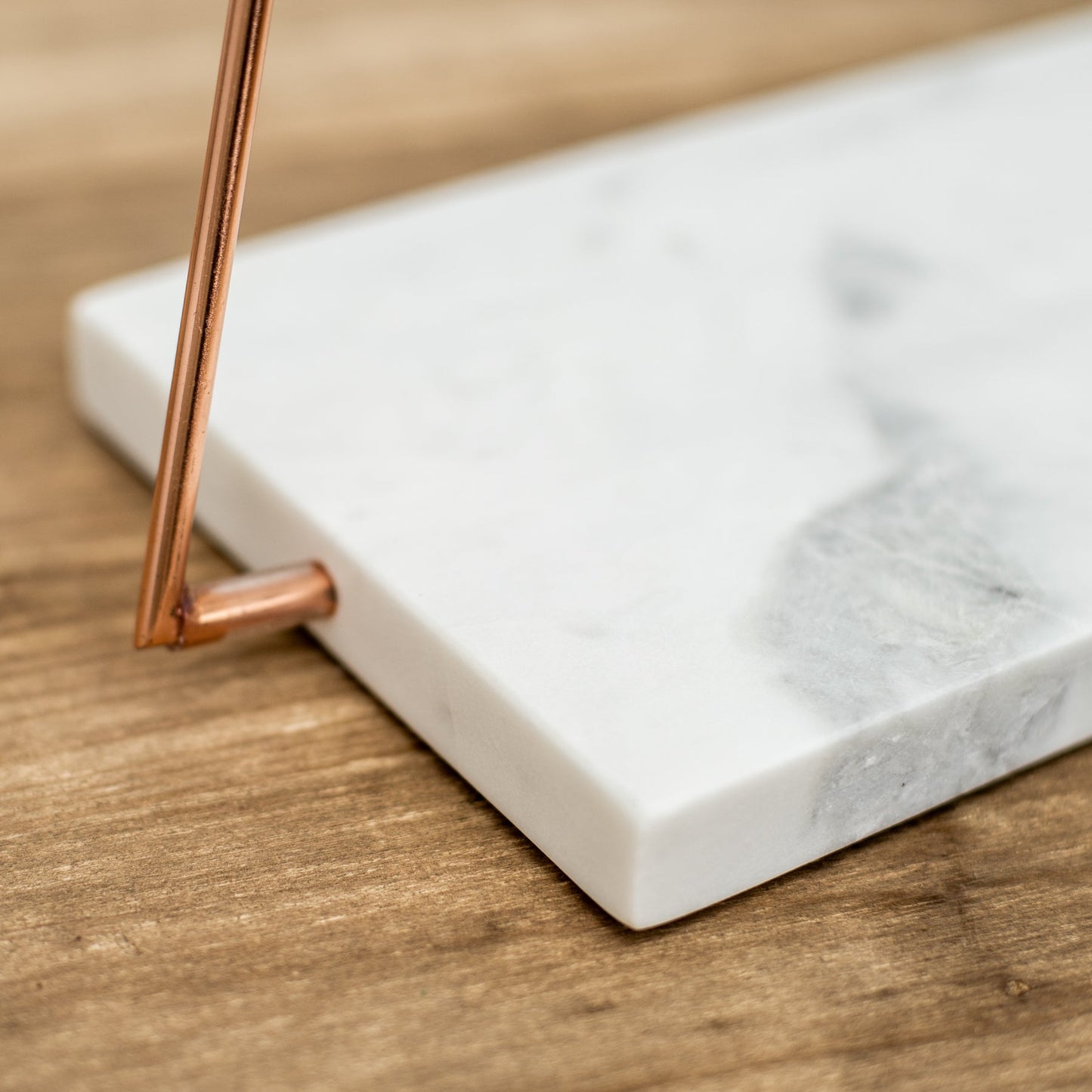 Marble Plate with Rose Gold Handle